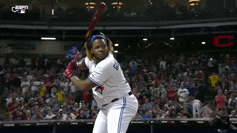 Vladdy hitting the ball out of the park